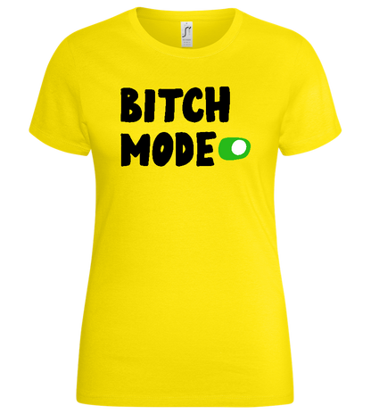 B Mode Activated Design - Basic women's t-shirt_YELLOW_front