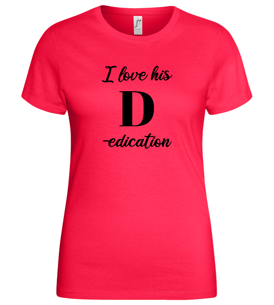 Love His D Design - Basic women's t-shirt_CORAL_front