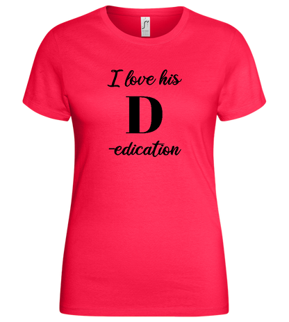 Love His D Design - Basic women's t-shirt_CORAL_front