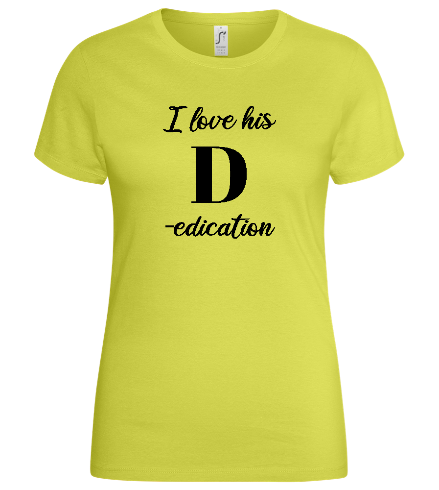 Love His D Design - Basic women's t-shirt_GREEN APPLE_front