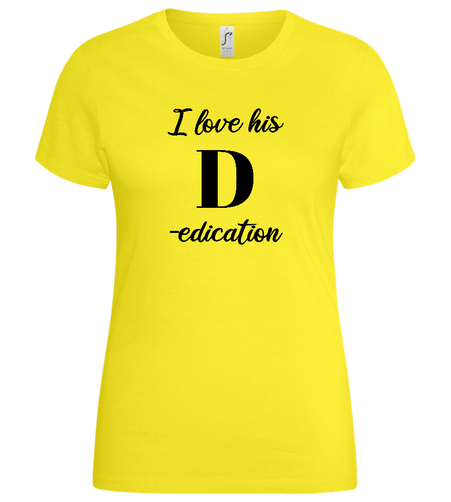 Love His D Design - Basic women's t-shirt_LEMON_front