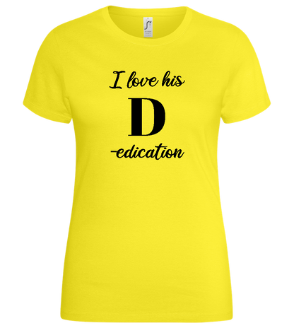 Love His D Design - Basic women's t-shirt_LEMON_front