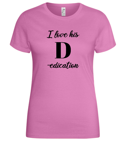 Love His D Design - Basic women's t-shirt_PINK ORCHID_front