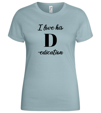 Love His D Design - Basic women's t-shirt_PURE GRAY_front