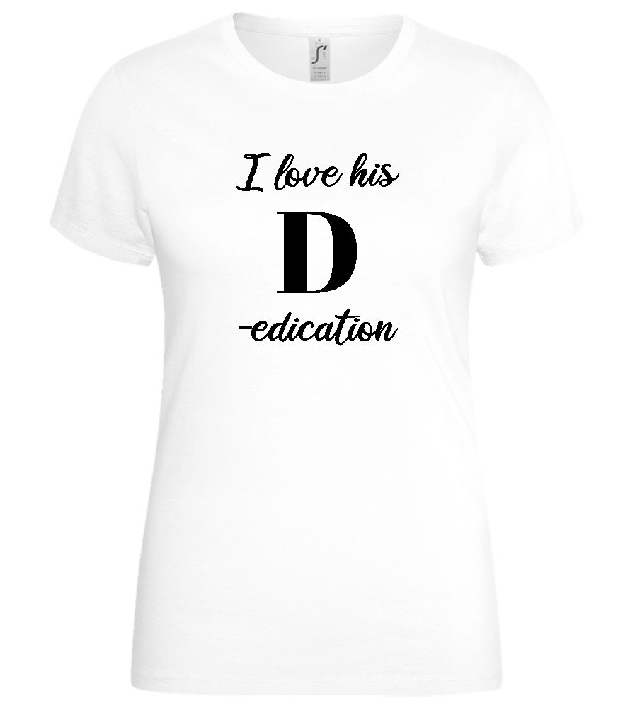 Love His D Design - Basic women's t-shirt_WHITE_front