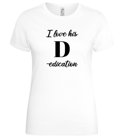 Love His D Design - Basic women's t-shirt_WHITE_front