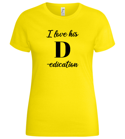 Love His D Design - Basic women's t-shirt_YELLOW_front