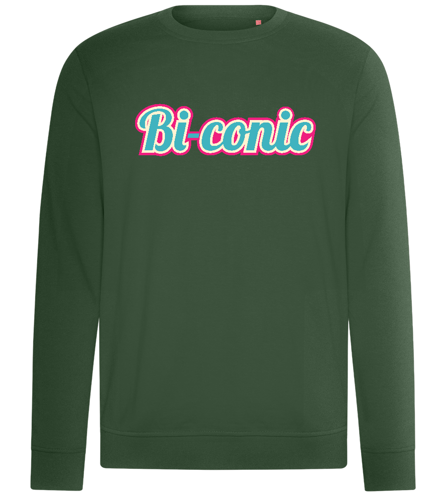 Bi conic Design - Comfort unisex sweater_GREEN BOTTLE_front