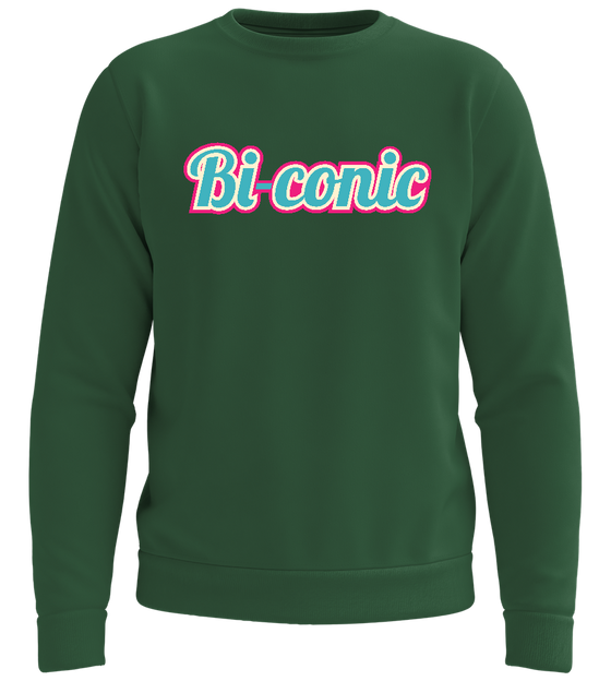 Bi conic Design - Comfort unisex sweater_GREEN BOTTLE_front