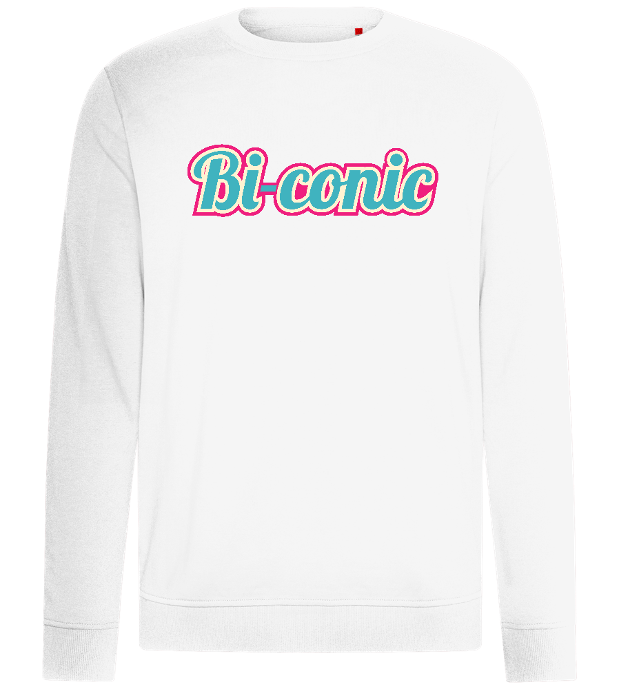 Bi conic Design - Comfort unisex sweater_WHITE_front