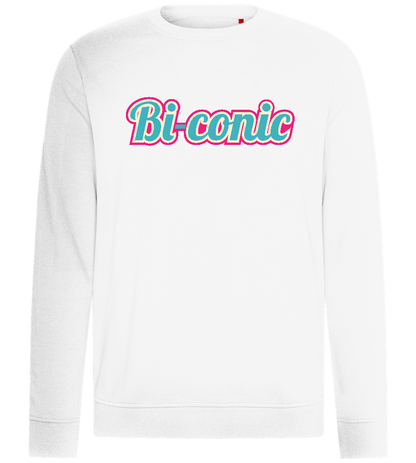 Bi conic Design - Comfort unisex sweater_WHITE_front