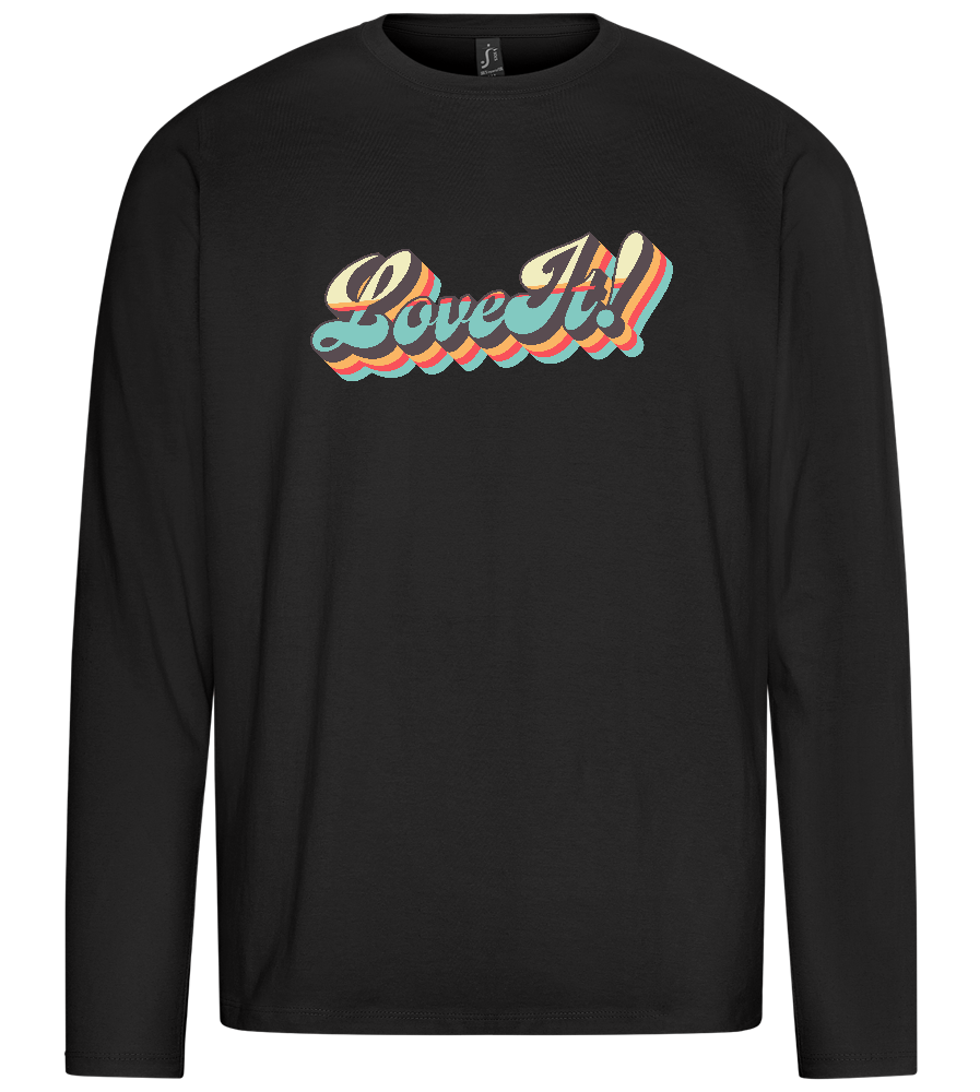 Love It! Design - Premium men's long sleeve t-shirt_DEEP BLACK_front