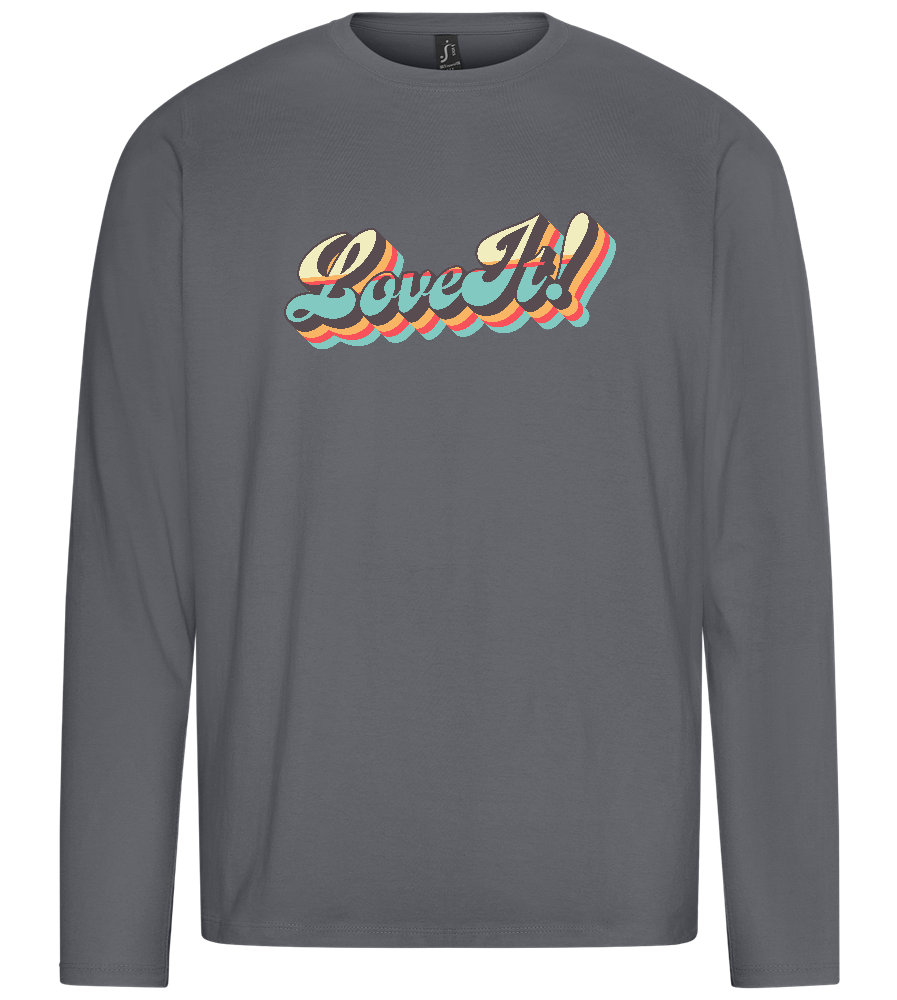 Love It! Design - Premium men's long sleeve t-shirt_MOUSE GREY_front