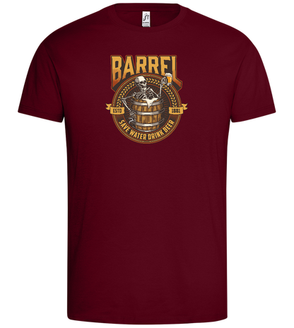 Skeleton's Brew Barrel Design - Premium men's t-shirt_CHILE_front