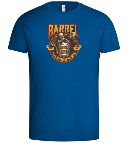 Skeleton's Brew Barrel Design - Premium men's t-shirt_ROYAL_front