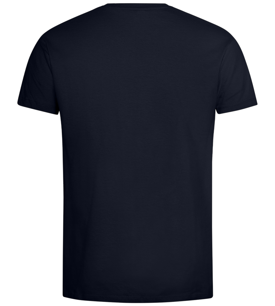 Skeleton's Brew Barrel Design - Premium men's t-shirt_FRENCH NAVY_back