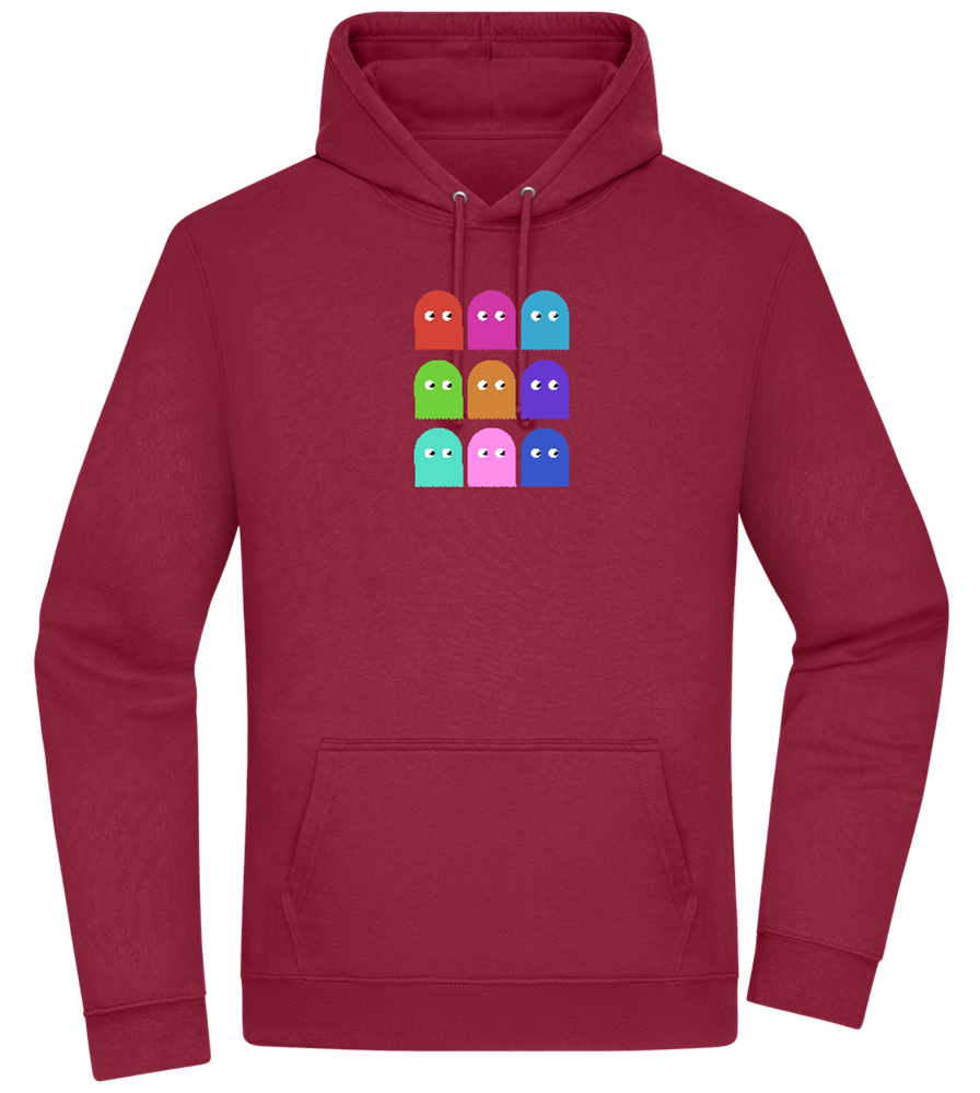 Classic Ghosts Design - Premium Essential Unisex Hoodie_BORDEAUX_front