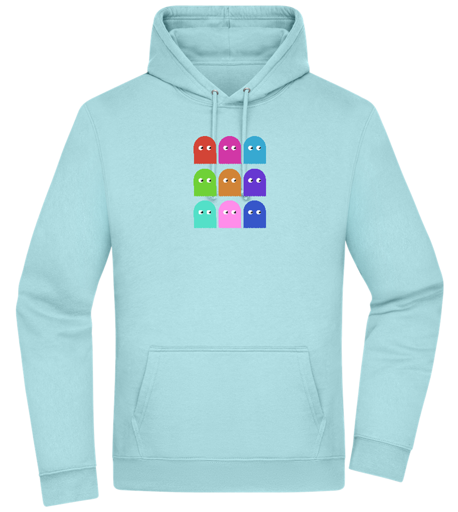 Classic Ghosts Design - Premium Essential Unisex Hoodie_POOL BLUE_front