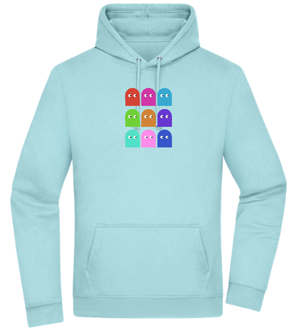 Classic Ghosts Design - Premium Essential Unisex Hoodie_POOL BLUE_front