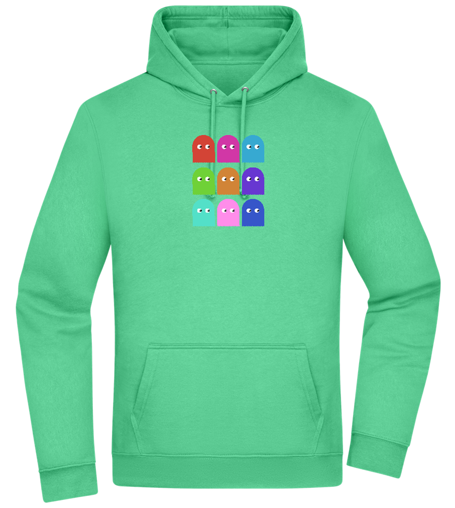 Classic Ghosts Design - Premium Essential Unisex Hoodie_SPRING GREEN_front