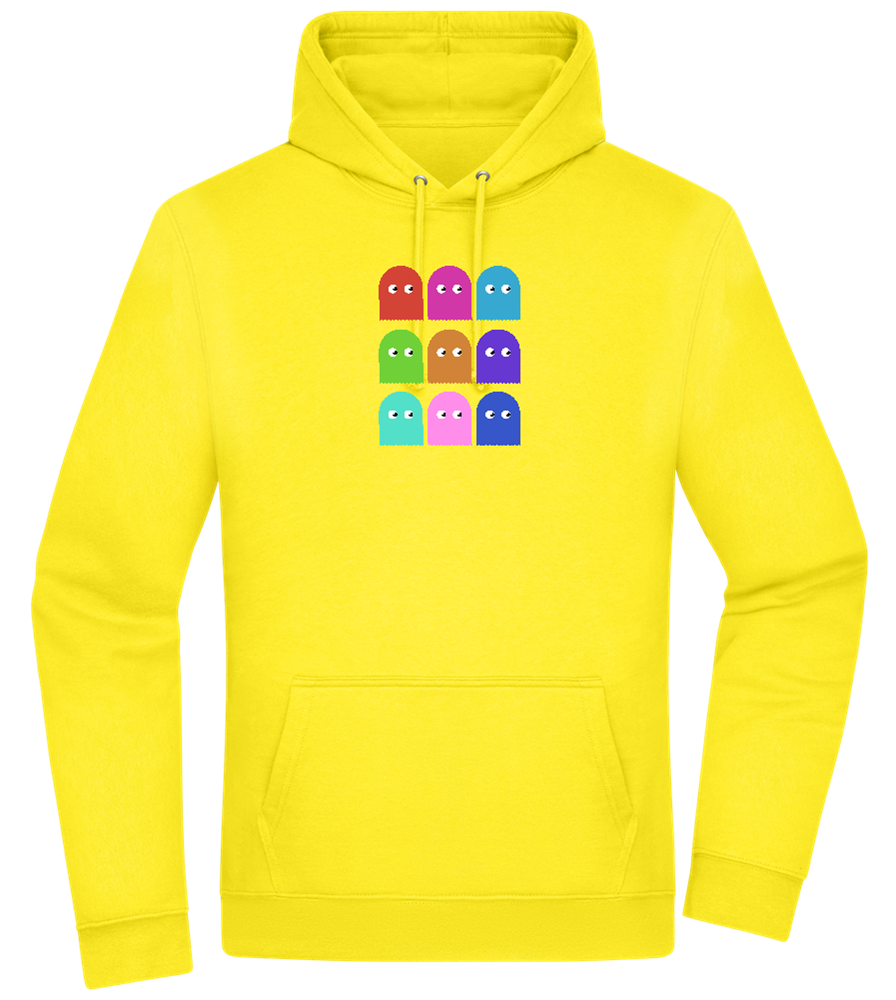 Classic Ghosts Design - Premium Essential Unisex Hoodie_YELLOW_front