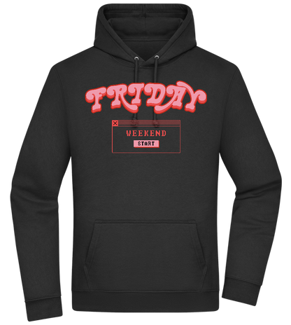 Friday Weekend Design - Premium Essential Unisex Hoodie_BLACK_front