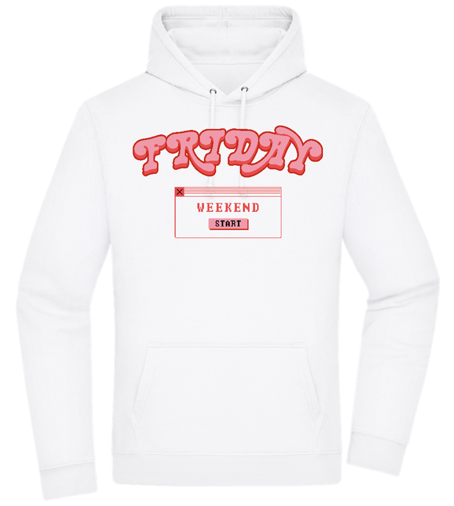 Friday Weekend Design - Premium Essential Unisex Hoodie_WHITE_front