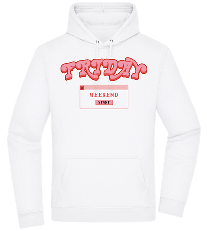 Friday Weekend Design - Premium Essential Unisex Hoodie_WHITE_front