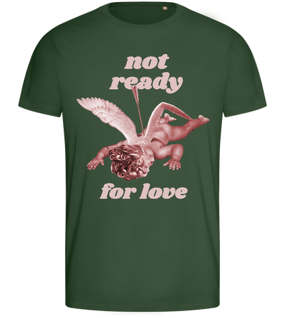 Not Ready for Love Design - Basic men's fitted t-shirt_GREEN BOTTLE_front