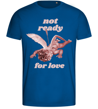Not Ready for Love Design - Basic men's fitted t-shirt_ROYAL_front