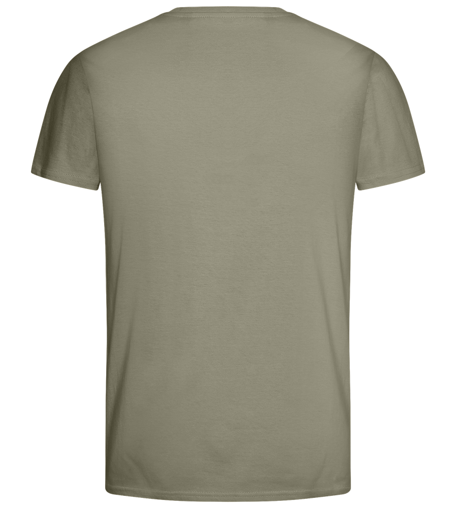 Not Ready for Love Design - Basic men's fitted t-shirt_KHAKI_back