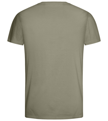 Not Ready for Love Design - Basic men's fitted t-shirt_KHAKI_back
