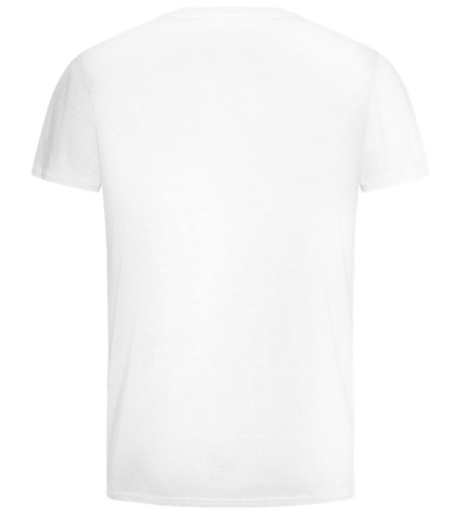 Not Ready for Love Design - Basic men's fitted t-shirt_WHITE_back