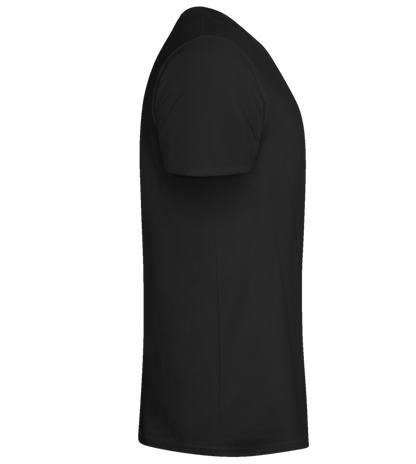 Not Ready for Love Design - Basic men's fitted t-shirt_DEEP BLACK_right