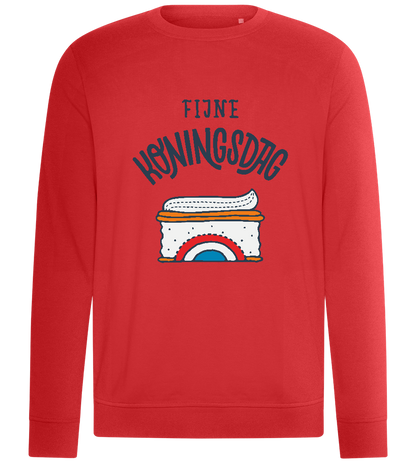 Koningsdag Tompouce Design - Comfort unisex sweater_RED_front