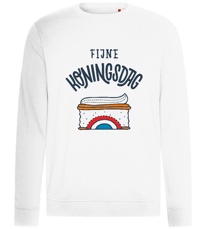 Koningsdag Tompouce Design - Comfort unisex sweater_WHITE_front