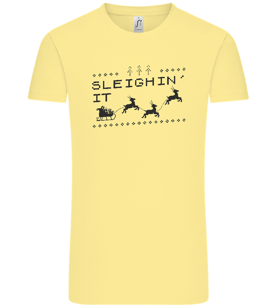 Sleighin' It Design - Comfort Unisex T-Shirt_AMARELO CLARO_front