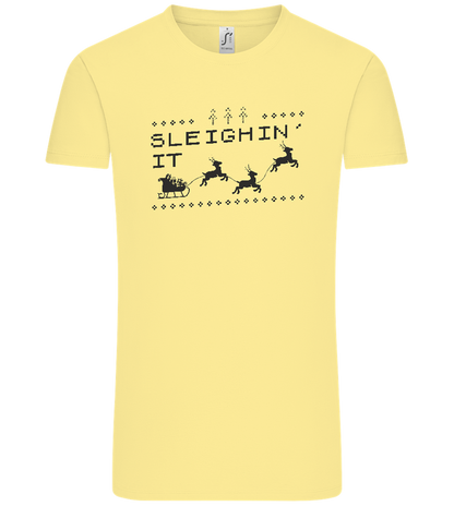 Sleighin' It Design - Comfort Unisex T-Shirt_AMARELO CLARO_front