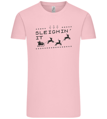 Sleighin' It Design - Comfort Unisex T-Shirt_CANDY PINK_front