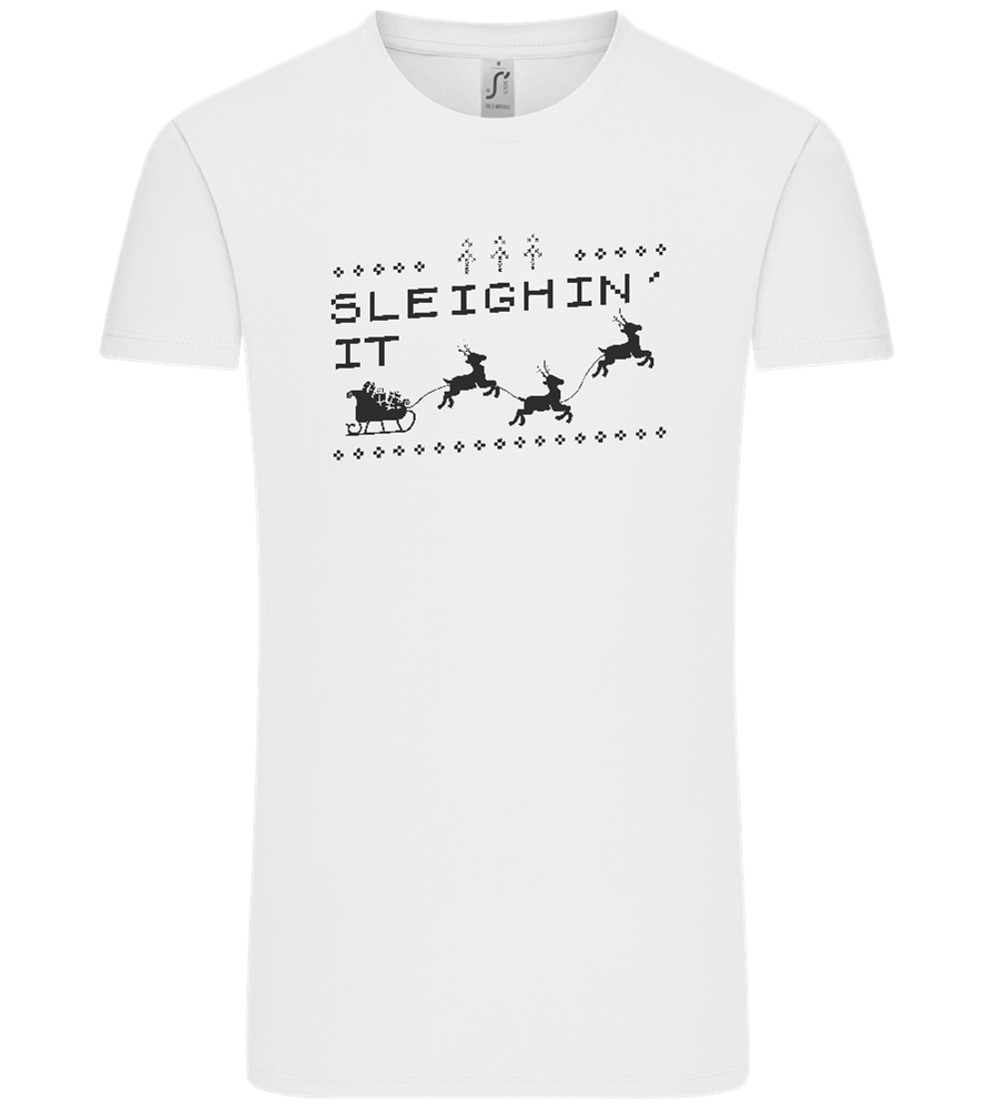 Sleighin' It Design - Comfort Unisex T-Shirt_WHITE_front