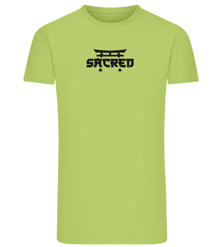 Sacred Torii Design - Comfort men's fitted t-shirt_GREEN APPLE_front