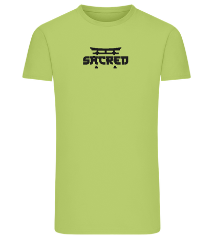 Sacred Torii Design - Comfort men's fitted t-shirt_GREEN APPLE_front