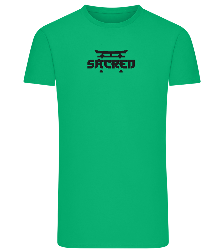 Sacred Torii Design - Comfort men's fitted t-shirt_MEADOW GREEN_front