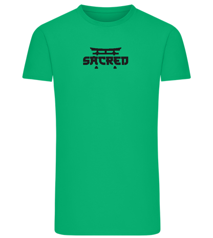 Sacred Torii Design - Comfort men's fitted t-shirt_MEADOW GREEN_front