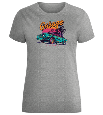 Car Garage Design - Comfort women's fitted t-shirt_ORION GREY_front