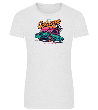 Car Garage Design - Comfort women's fitted t-shirt_VIBRANT WHITE_front