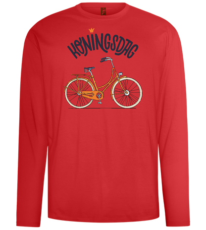 Koningsdag Oranje Fiets Design - Comfort men's long sleeve t-shirt_RED_front