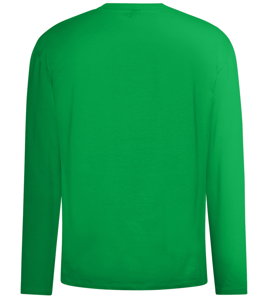 Koningsdag Oranje Fiets Design - Comfort men's long sleeve t-shirt_MEADOW GREEN_back