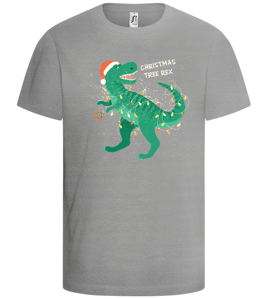 Christmas Tree Rex Design - Comfort kids fitted t-shirt_ORION GREY_front