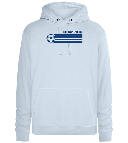 Soccer Champion Design - Premium unisex hoodie_CREAMY BLUE_front